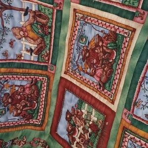 Crib Size Panel featuring bears summer watermelons 6116